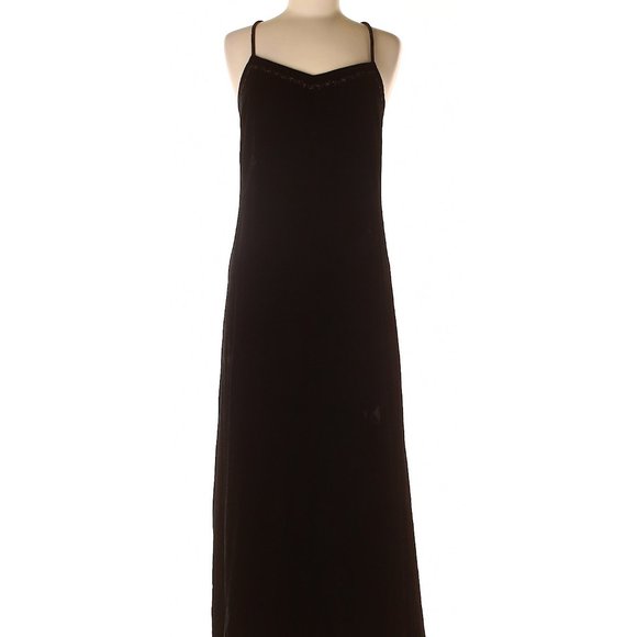 Express Black Velvet & Silk Maxi Dress - Picture 1 of 5